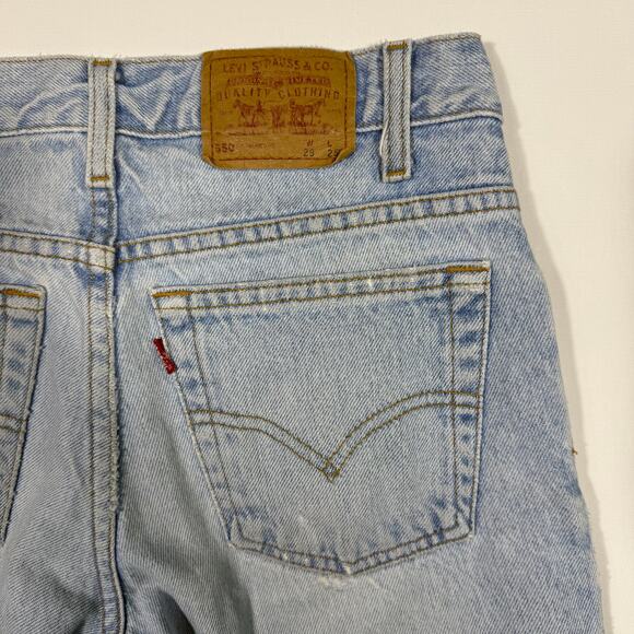 Levi's Denim - Vintage Levi’s 550 Jeans Light Wash Distressed USA 29x25 Y2K
